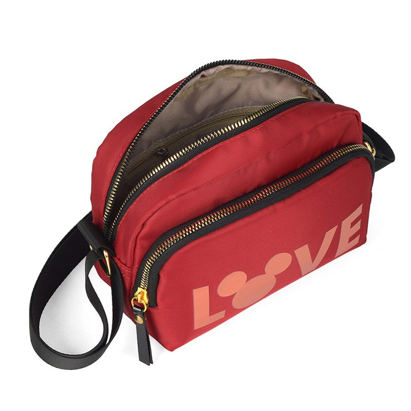 Bolso bandolera rojo Mickey Love de Disney