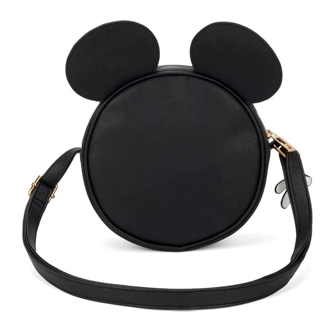 Bolsa Mickey Tartan Transversal Feminina Preto