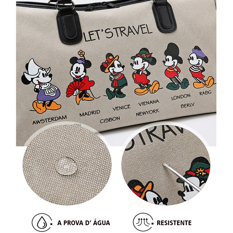 Bolsa de Viagem Let´s Travel Mickey Tam G