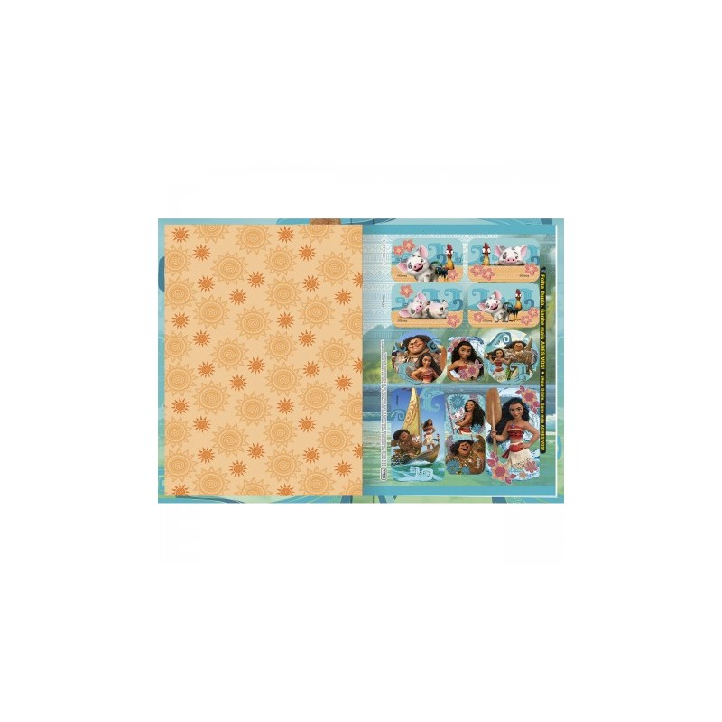 Caderno Brochura Capa Dura Top 1/4 Moana, Pua e Hey Hey - 48 Folhas