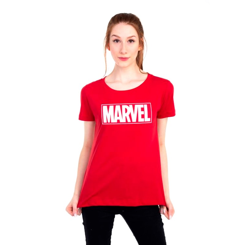 Camiseta Feminina Baby Look Marvel Logo