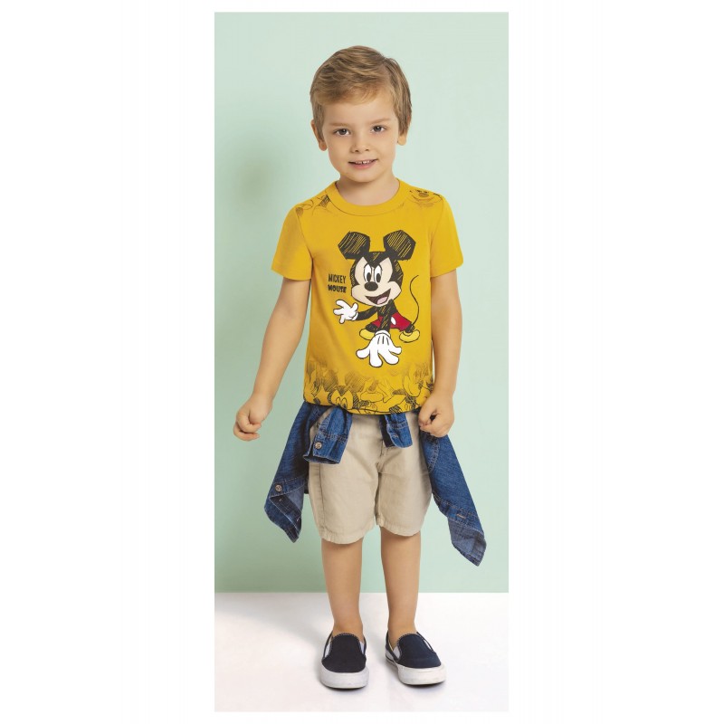 Camiseta Infantil Mickey Cartoon Disney