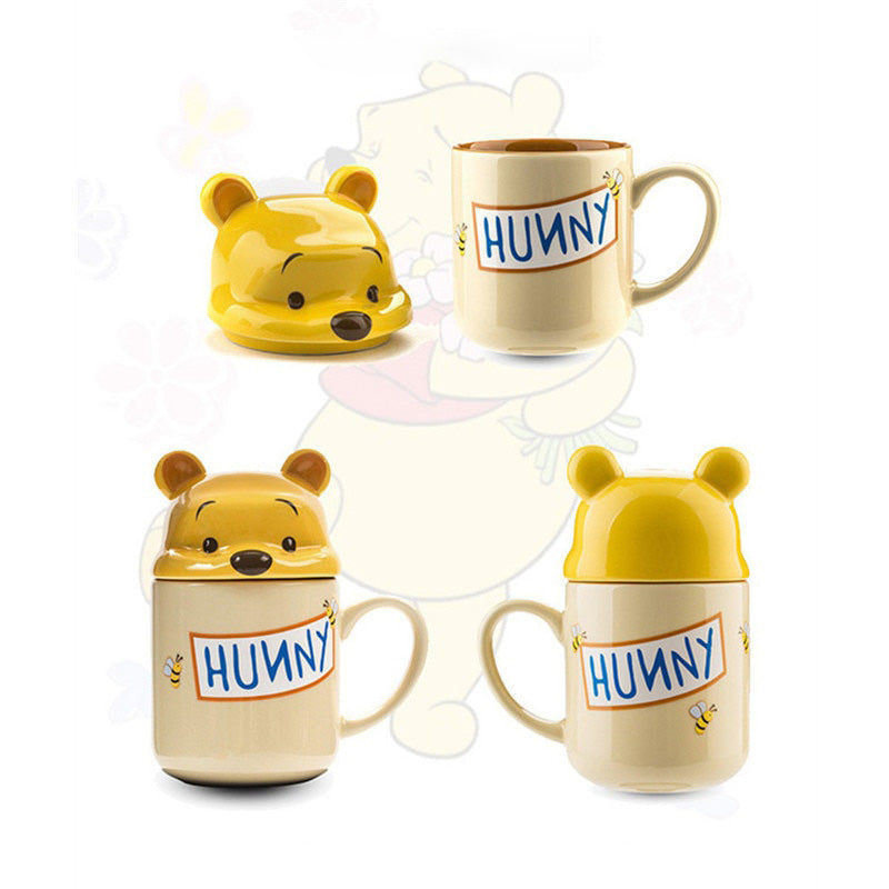 3D Mickey, Minnie, Stitch and Pooh Cartoon Ceramic Mug 330ml Official Disney