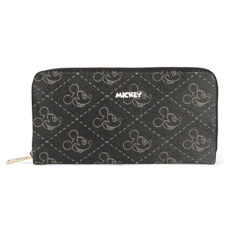 Cartera negra con monograma de Mickey Disney