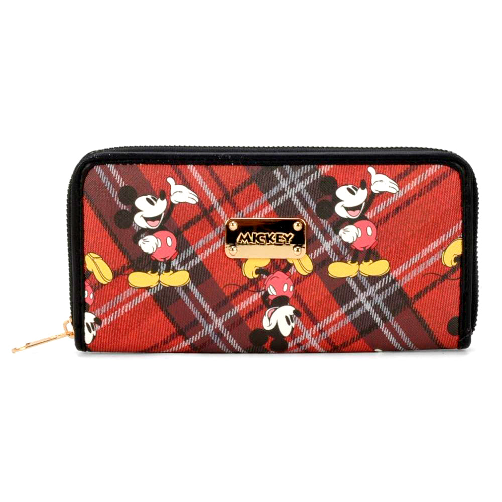 Cartera roja de mujer Mickey Tartan