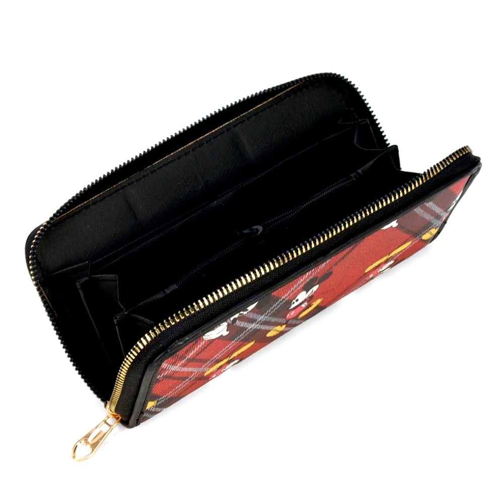 Cartera roja de mujer Mickey Tartan