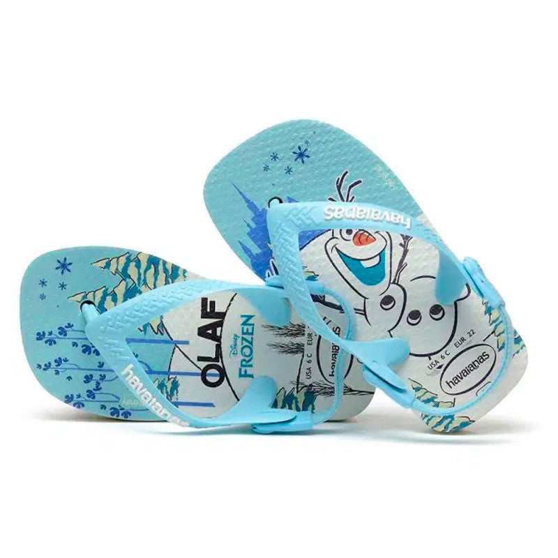 Chinelo Havaianas Infantil com Elástico Baby Olaf Frozen Disney