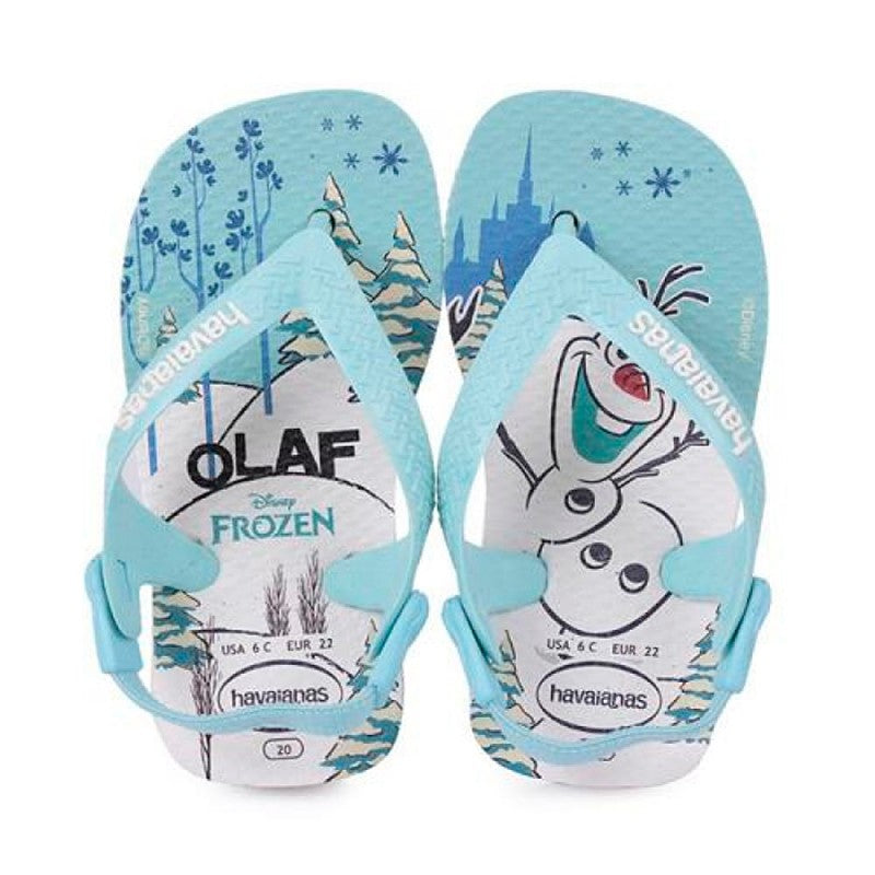 Chinelo Havaianas Infantil com Elástico Baby Olaf Frozen Disney