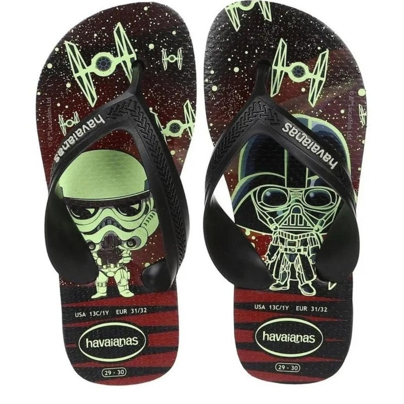 Chinelo Havaianas Infantil Max Darth Vader Stormtrooper Star Wars