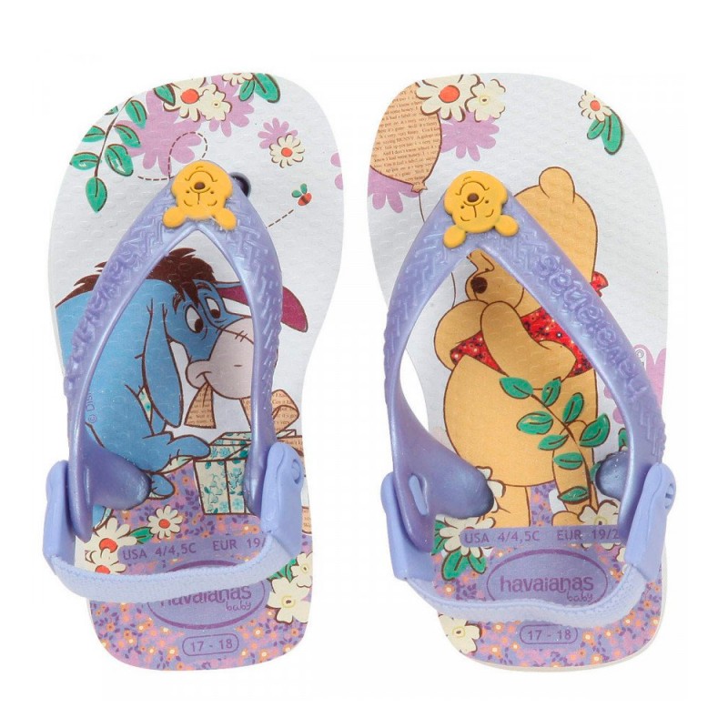 Chinelo Havaianas Infantil com Elástico Baby Pooh Disney