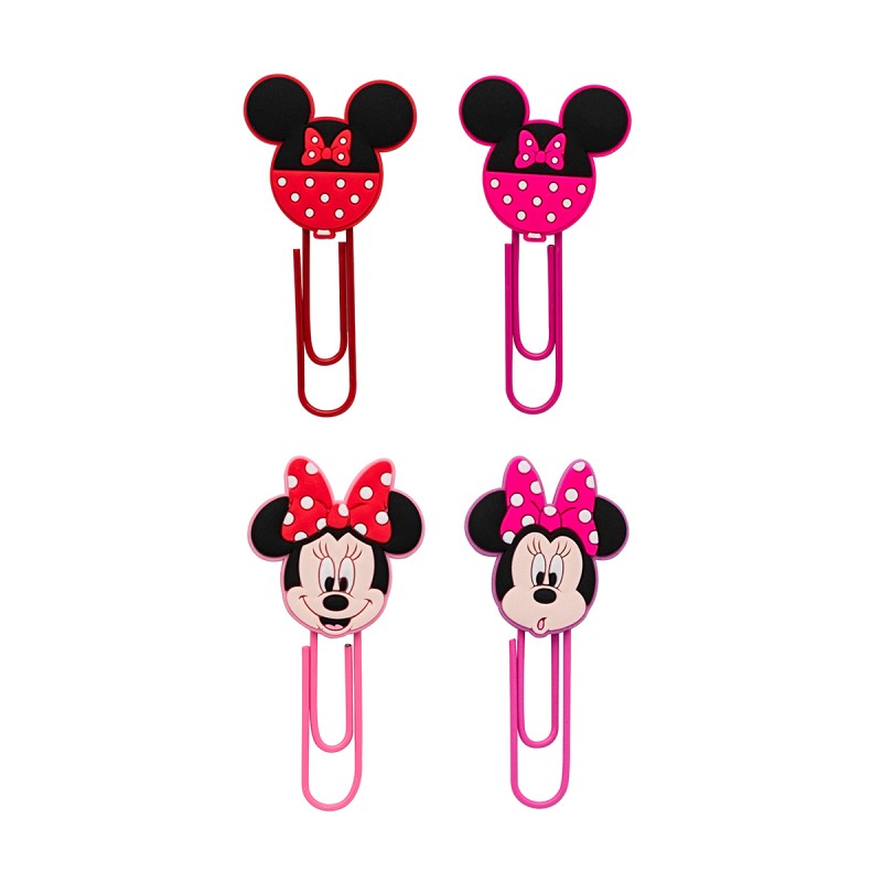 Minnie Head Rubberized Marker Clips - 4 pcs