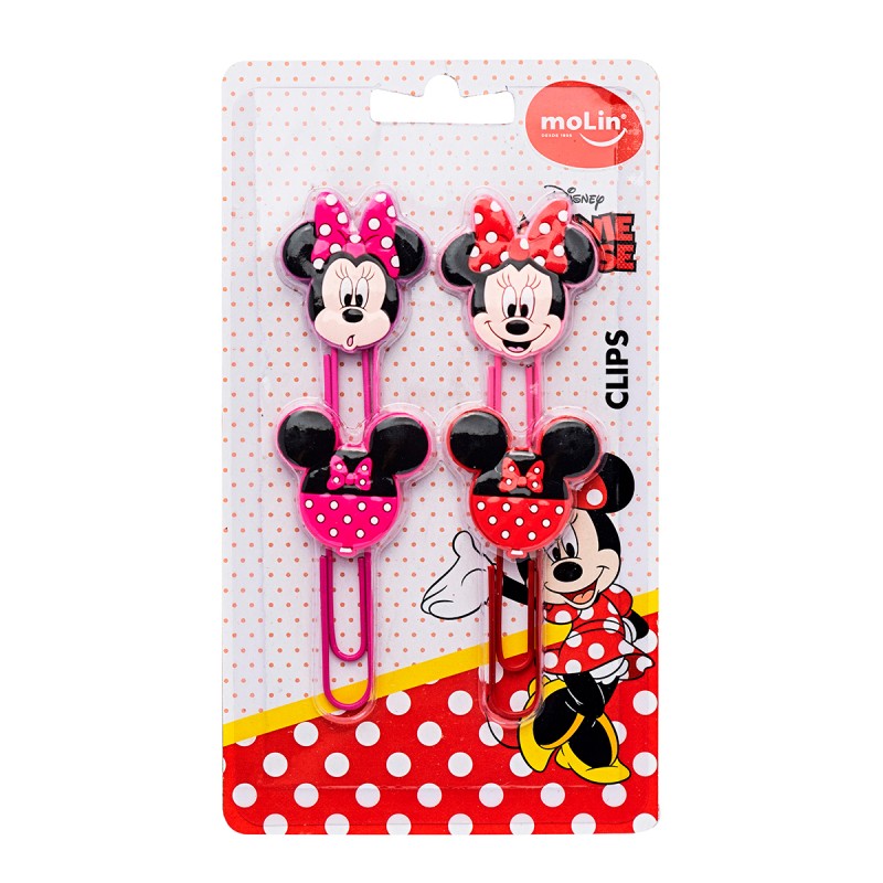 Minnie Head Rubberized Marker Clips - 4 pcs