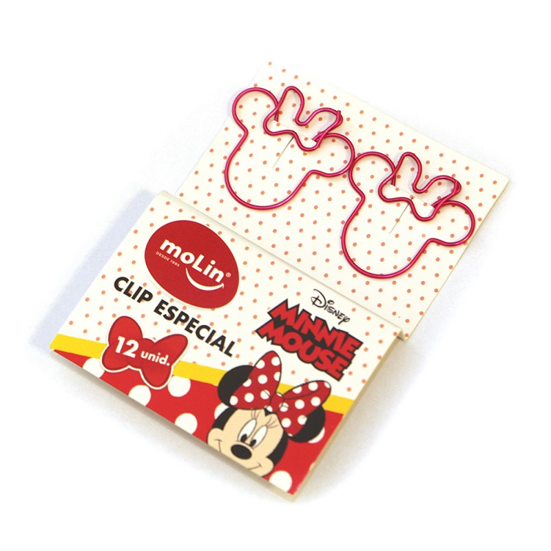 Pinzas Metálicas Cabeza Minnie - 12 unidades
