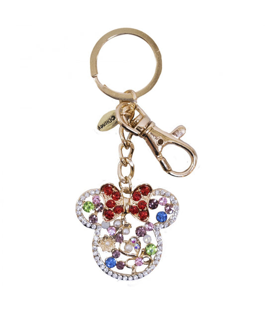Chaveiro Vazado de Strass Minnie Disney