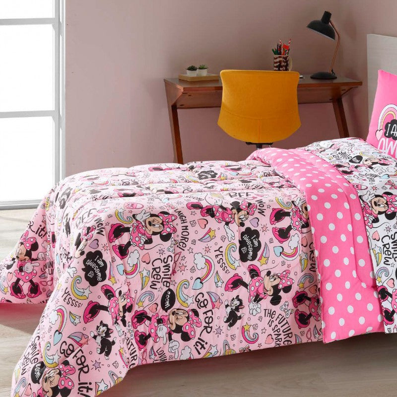 Double Sided Single Duvet Minnie Wow Disney