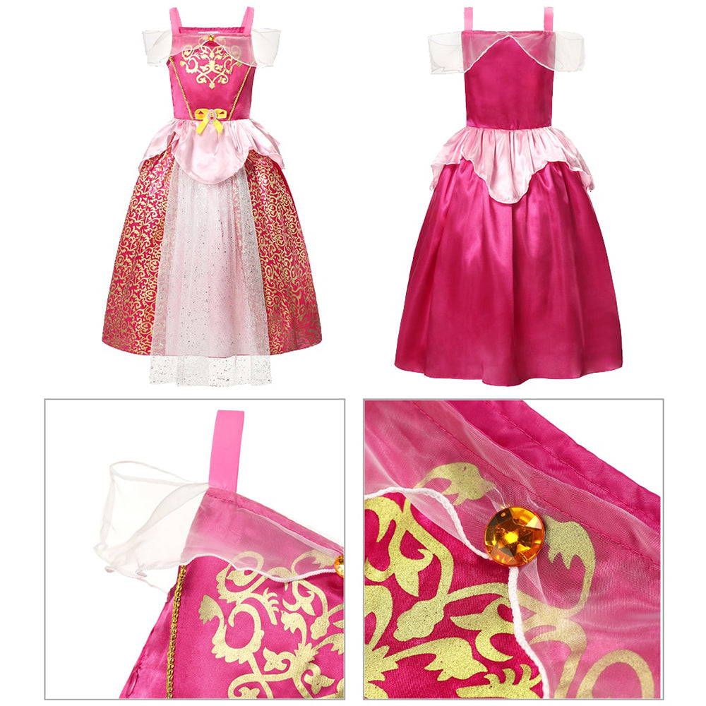 Fantasia Aurora Infantil Cosplay Standard 01