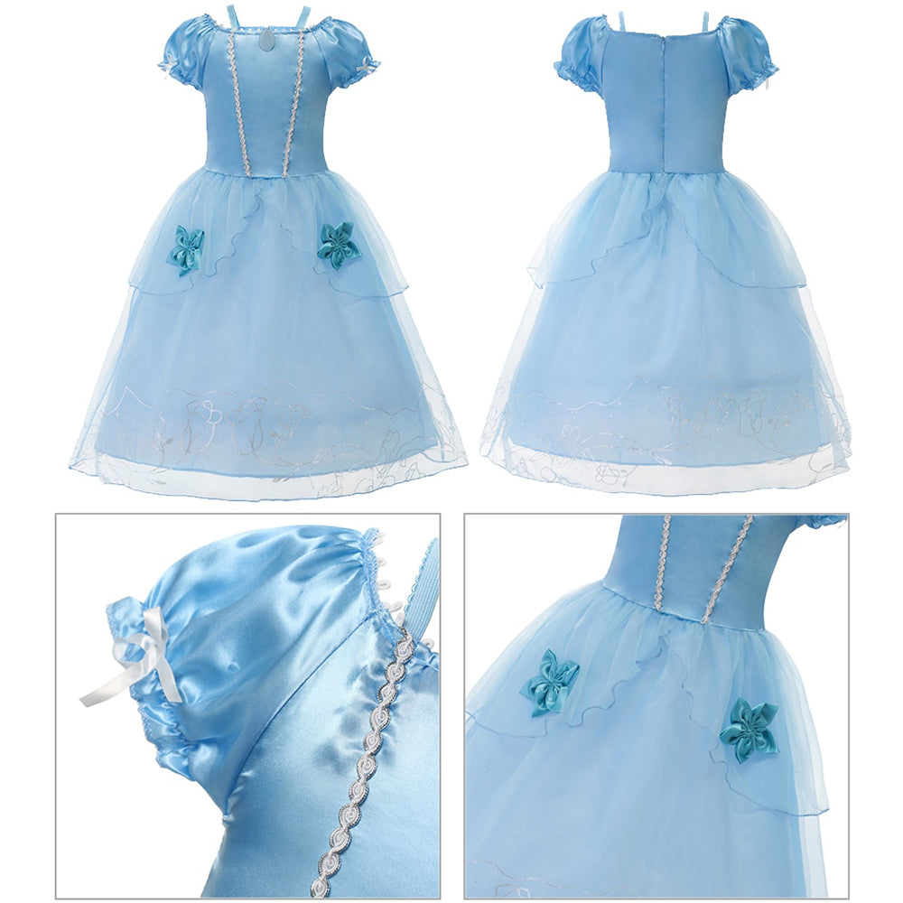 Fantasia Cinderela Infantil Cosplay Standard 02