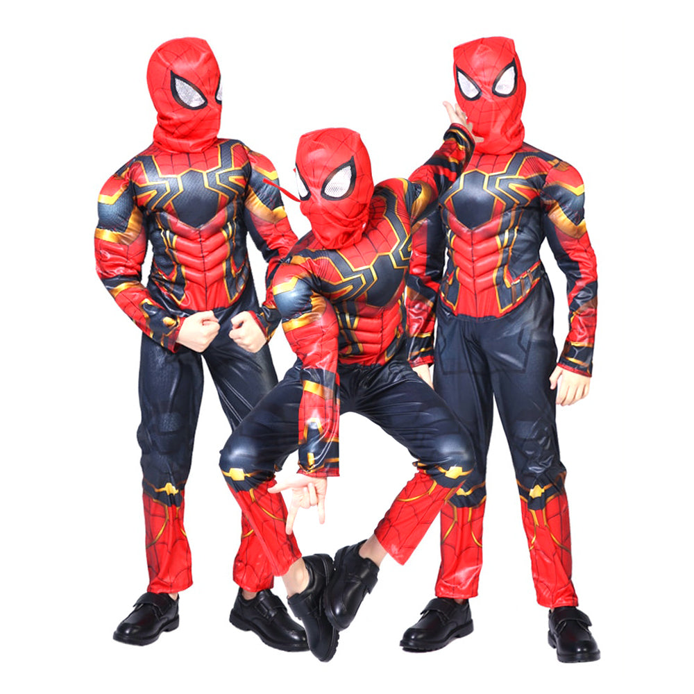 Fantasia Homem Aranha Infantil 3D Muscle Cosplay - Style 01