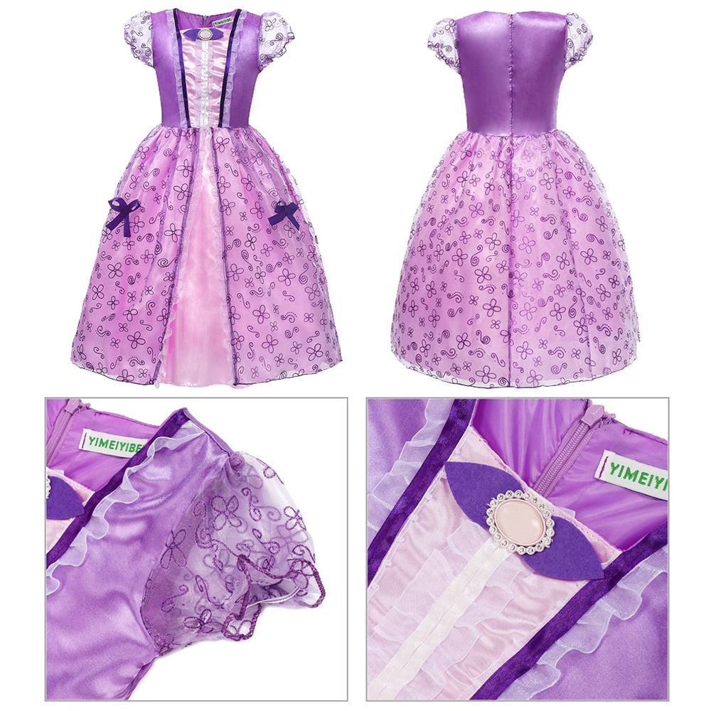 Fantasia Rapunzel Infantil Cosplay Standard 02