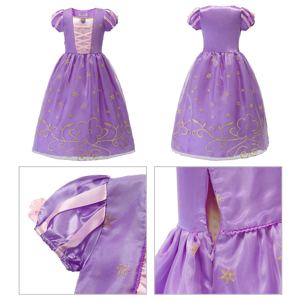 Fantasia Rapunzel Infantil Cosplay Standard 03