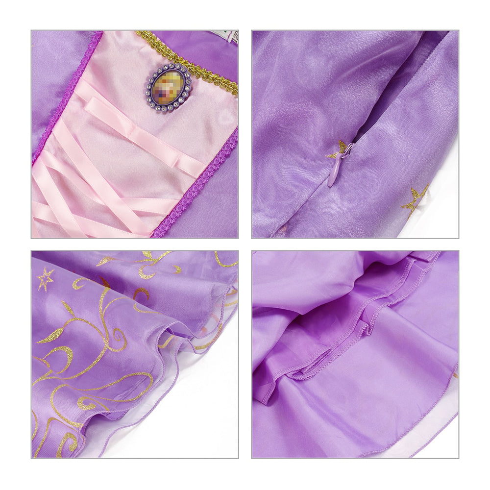 Fantasia Rapunzel Infantil Cosplay Standard 03