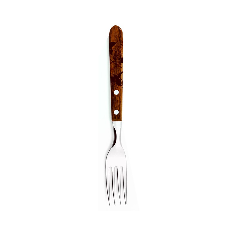 Disney Mickey and Minnie Table Fork with Wooden Handle