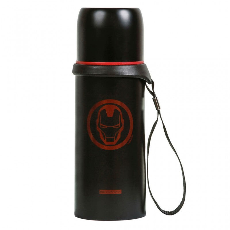 Garrafa Térmica Homem de Ferro (Iron Man) 350mL c/ Alça para Transporte