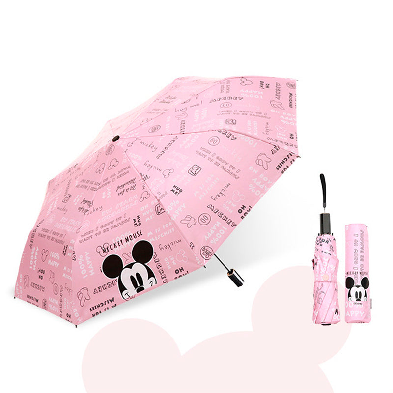 Guarda-Chuva Sombrinha Mickey Rosa com Proteção Solar UPF50+ Adulto Original Disney