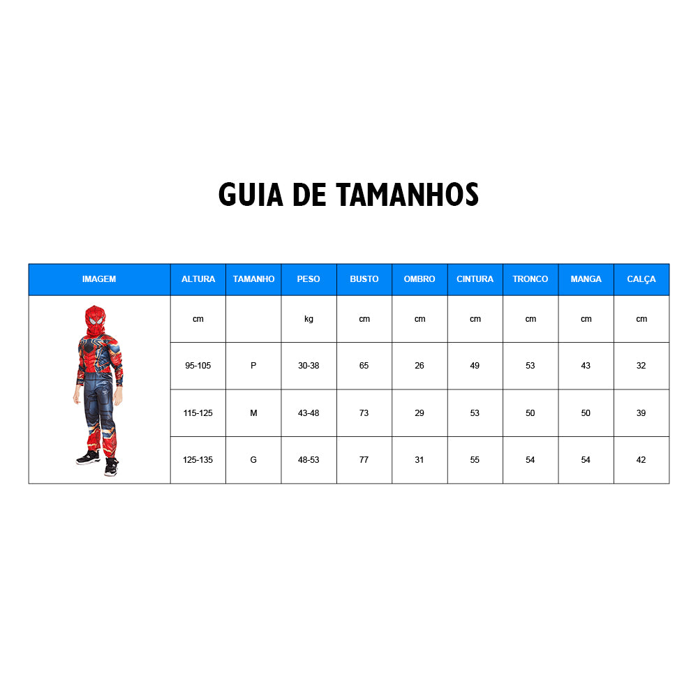 Fantasia Homem Aranha Infantil 3D Muscle Cosplay - Style 01