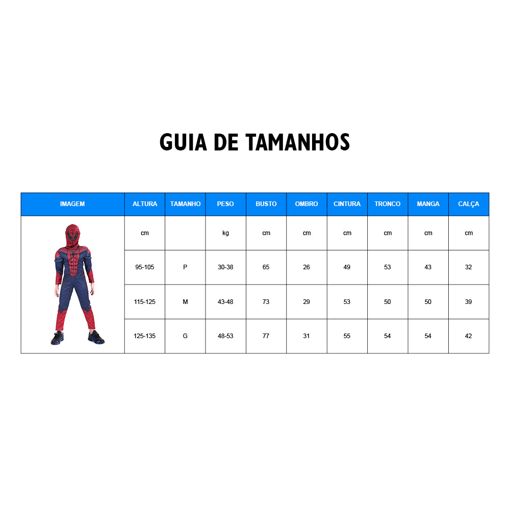 Fantasia Homem Aranha Infantil 3D Muscle Cosplay - Style 02