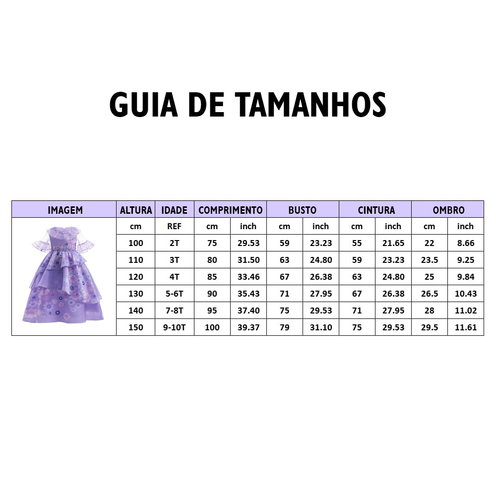 Fantasia Infantil Luisa Cosplay Charm