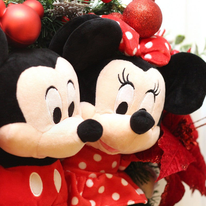Christmas Wreath Mickey and Minnie Poás 30cm with Plush 26cm