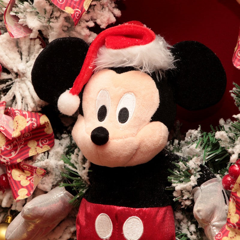 Mickey Mouse Classic Corona de Navidad 55 cm con Peluche 30 cm