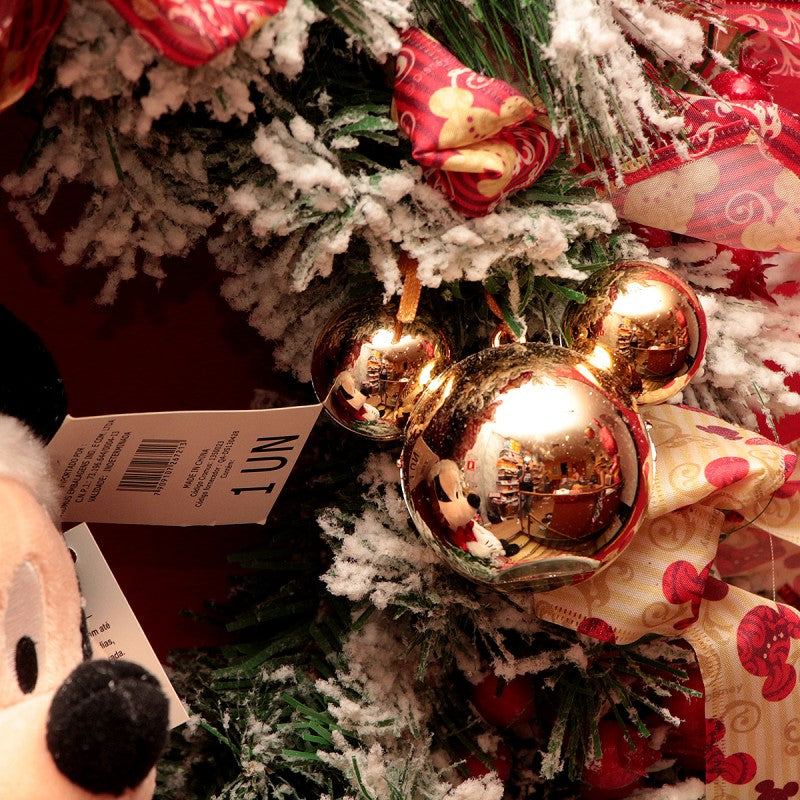 Guirlanda de Natal Mickey Mouse Vitoriano 55 cm com Pelúcia Mickey Noel 30 cm