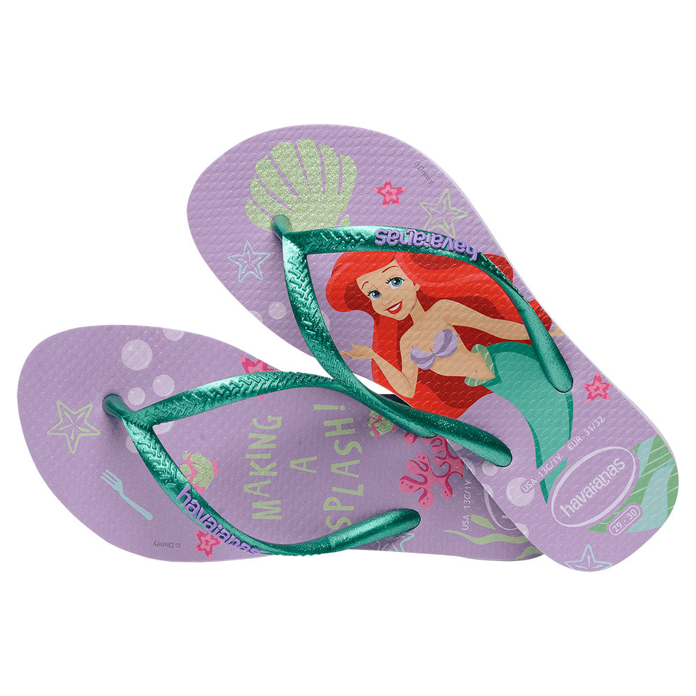 Chinelo Havaianas Infantil Princesa Ariel Disney