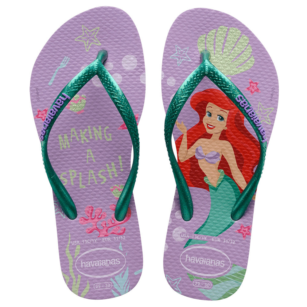 Chinelo Havaianas Infantil Princesa Ariel Disney