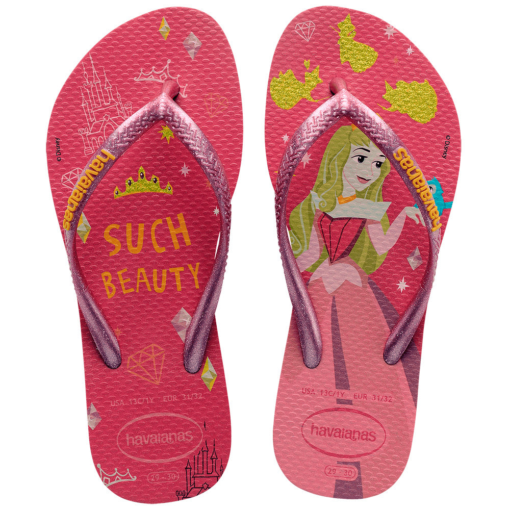 Chinelo Havaianas Infantil Princesa Aurora Disney