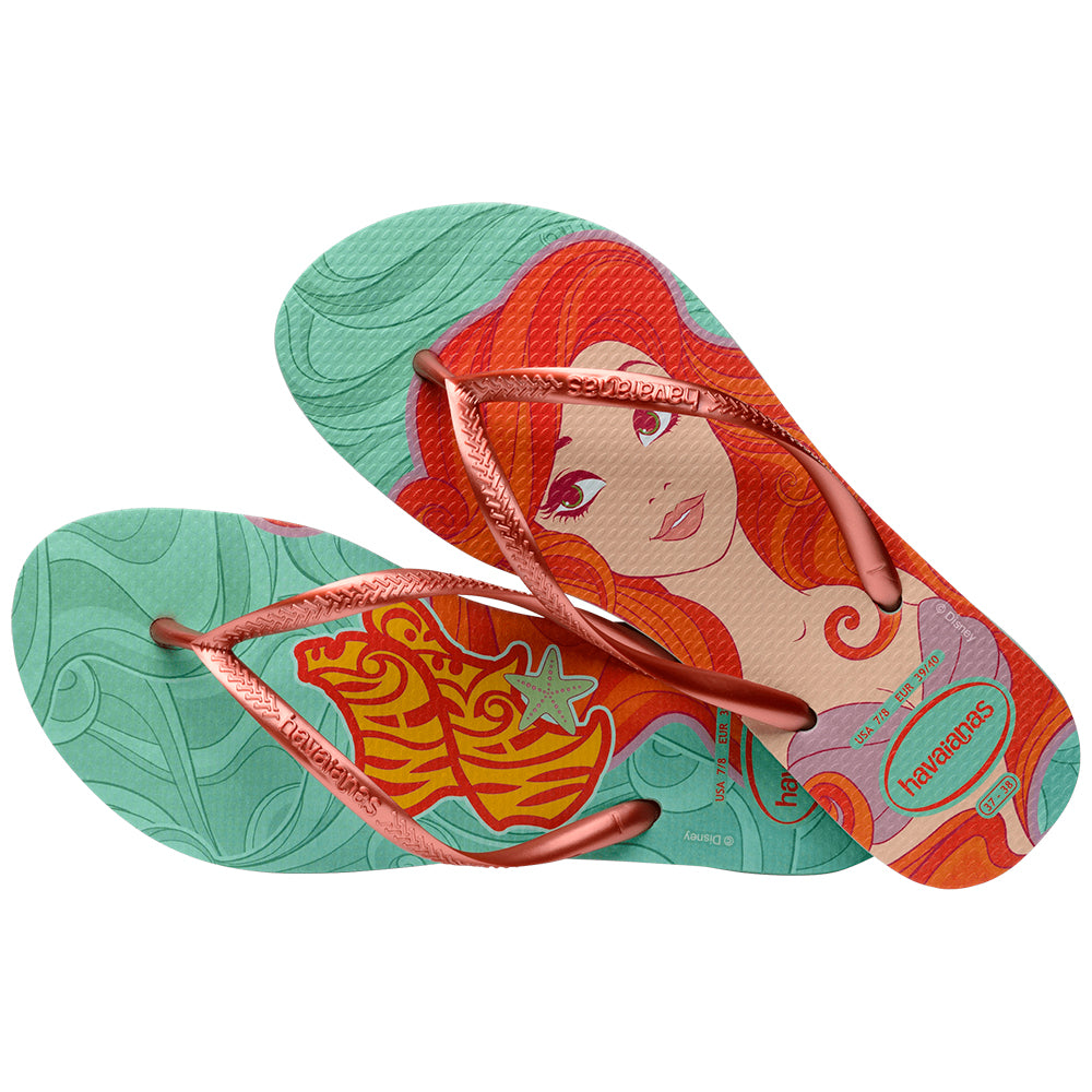 Chinelo Havaianas Slim Princesa Ariel Disney