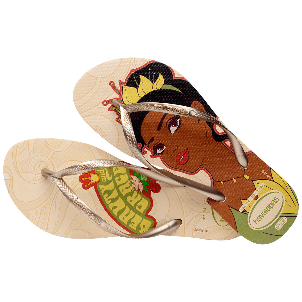 Chinelo Havaianas Slim Princesa Tiana Disney