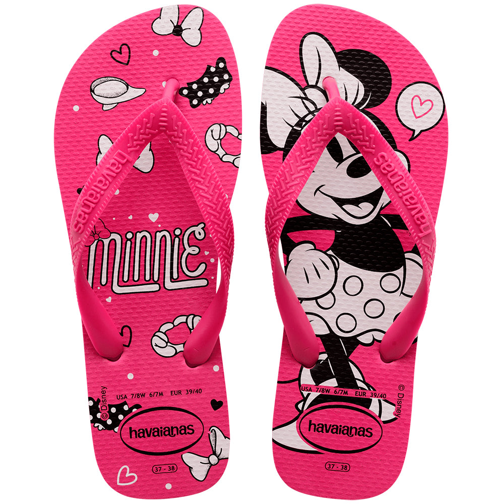 Chinelo Havaianas Top Minnie Mouse Disney Pink Eletric