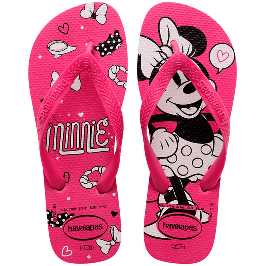 Chinelo Havaianas Top Minnie Mouse Disney Pink Eletric