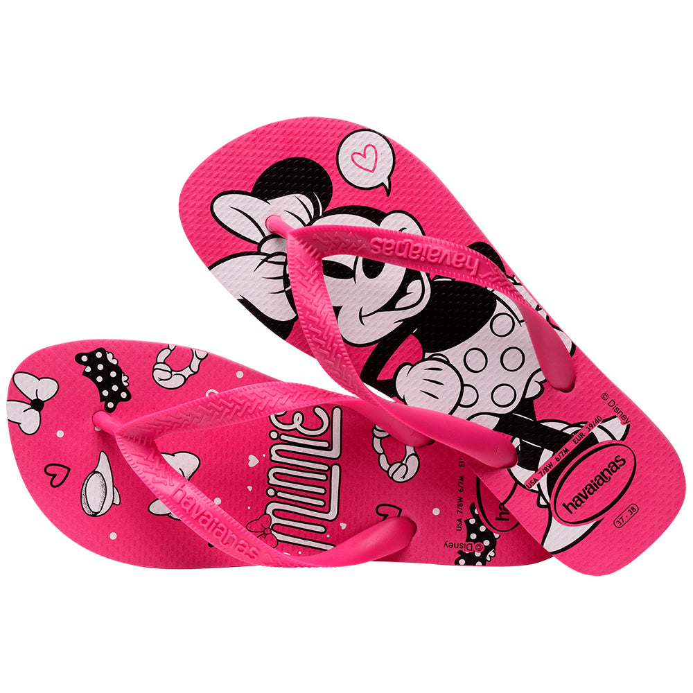 Chinelo Havaianas Top Minnie Mouse Disney Pink Eletric