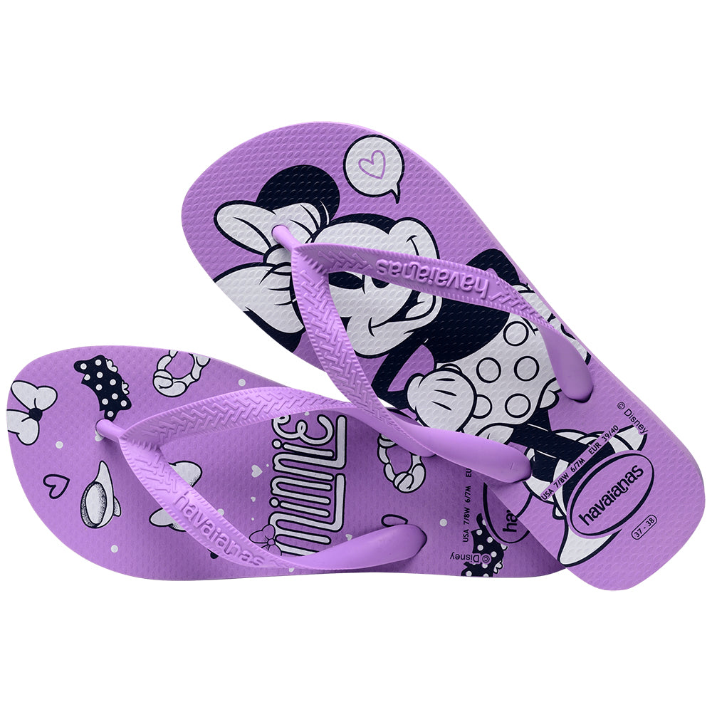 Chinelo Havaianas Top Minnie Mouse Disney Roxo Prisma