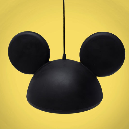 Luminária Pendente Teto Mickey Mouse Aberto Preto