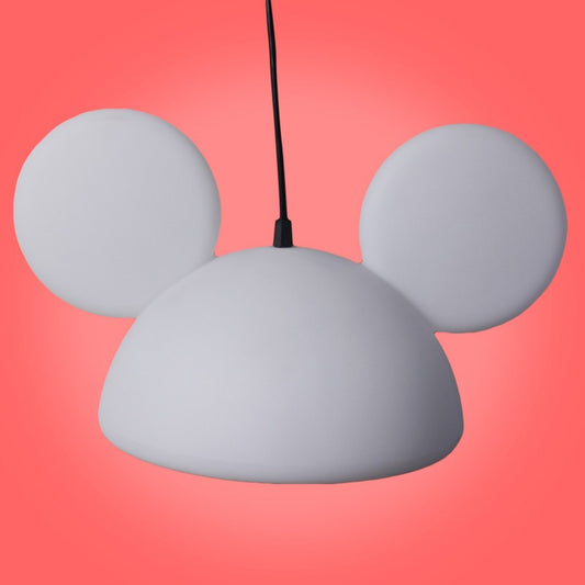 Luminária Pendente Teto Mickey Mouse Aberto Branco