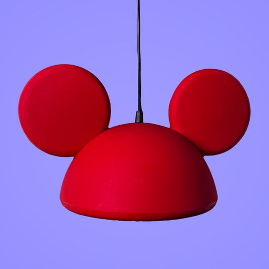 Luminária Pendente Teto Mickey Mouse Aberto Vermelho