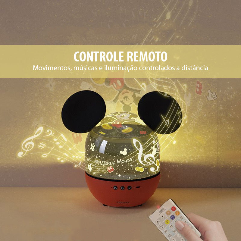 Projetor, Luminária e Caixa de Música Mickey e Minnie Disney