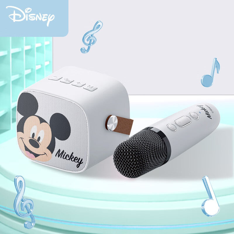 Microfone Karaokê e Mini Speaker Mickey Minnie Disney