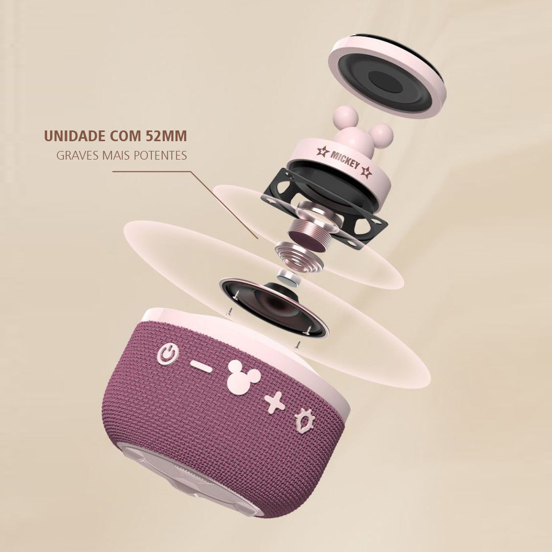Mini Speaker Subwoofer Light Colors Mickey Bluetooth TWS Disney