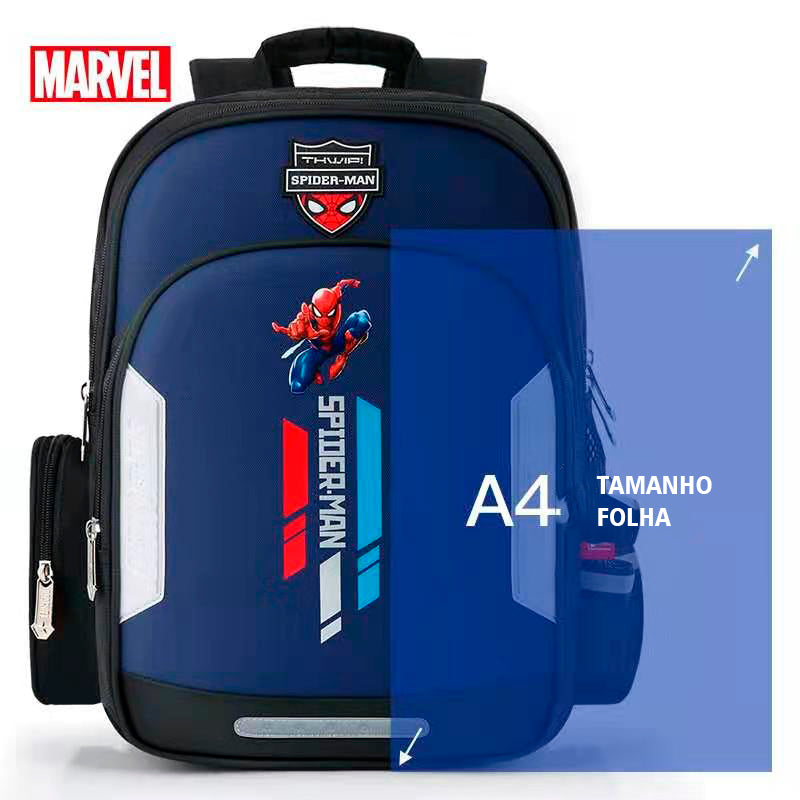 Mochila Escolar Infantil Ergonômica Costas Avengers Super Heros Marvel